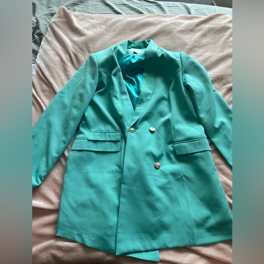 Teal Blazer dress